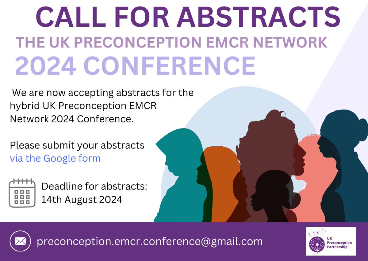 📣 Abstract submission is now open for our UK Preconception EMCR Network conference! Join us in Leicester or online on Thursday 14 November 2024 Abstract deadline: 14 August ukpreconceptionpartnership.co.uk/events/uk-conf…