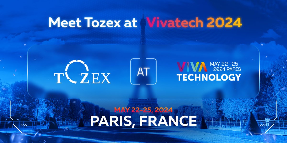 Tozex (@tozexofficial) on Twitter photo π We are thrilled to announce that Tozex will be attending <a href="/VivaTech/">Viva Technology</a> 2024!
π
May 22-25, 2024
π Paris, France
π This year, we are especially grateful to the FFPB for their partnership and invitation, enabling us to be a part of this vibrant ecosystem.
π We look forward to π We are thrilled to announce that Tozex will be attending <a href="/VivaTech/">Viva Technology</a> 2024!
π
May 22-25, 2024
π Paris, France
π This year, we are especially grateful to the FFPB for their partnership and invitation, enabling us to be a part of this vibrant ecosystem.
π We look forward to