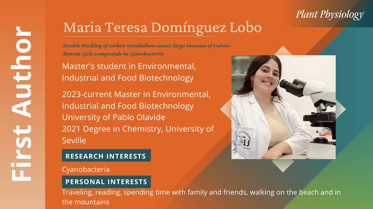 Lobo has learned a lot about genetics, metabolism and laboratory work thanks to her mentor: Maria Isabel Muro Pastor #WeAreASPB buff.ly/3QQPD1U