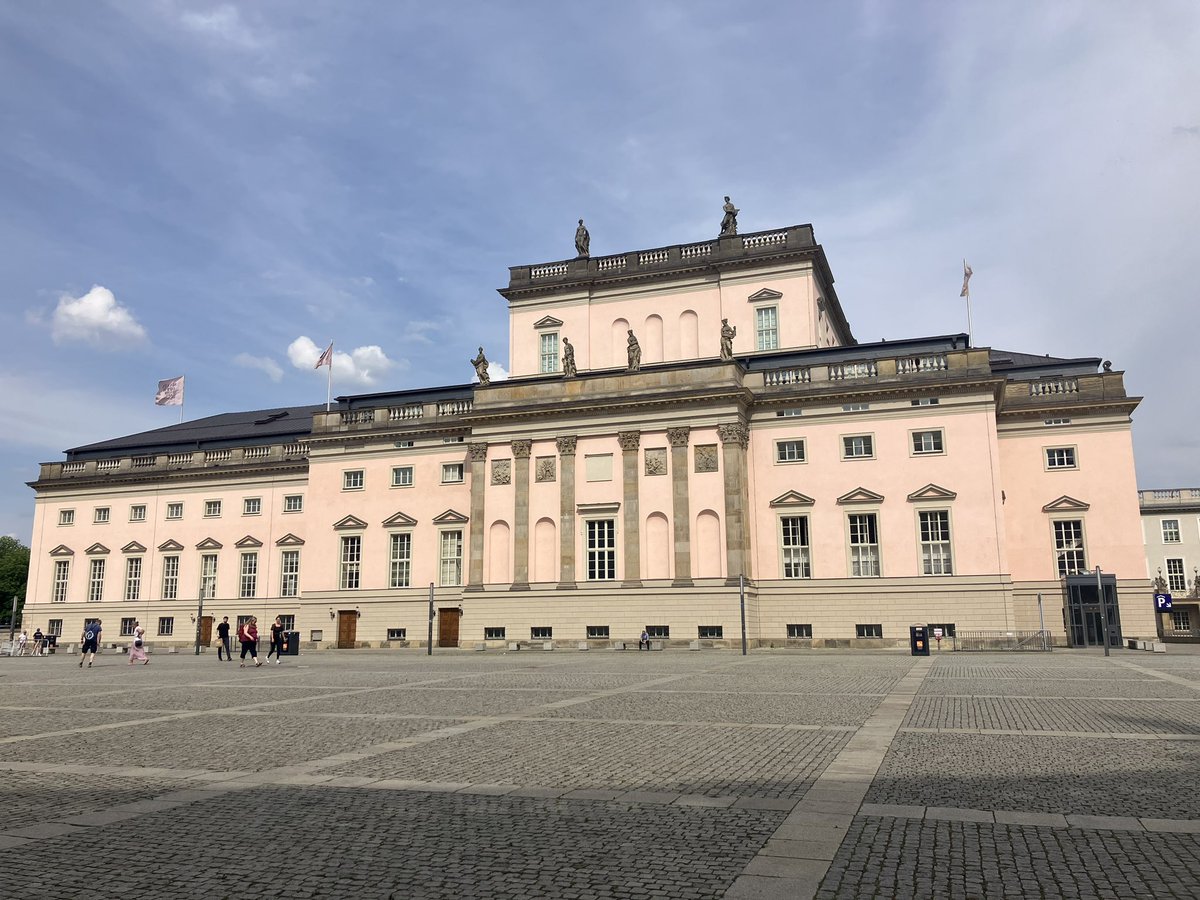 NiamhWycherley's tweet photo. Gotta love the pink buildings in Berlin! Here representing @YoungAcademyIrl with @oloughlindec and @agatawestern at a European young academies meeting. @MaynoothUni @EarlyIrishMU https://t.co/PlC2KoI8jf