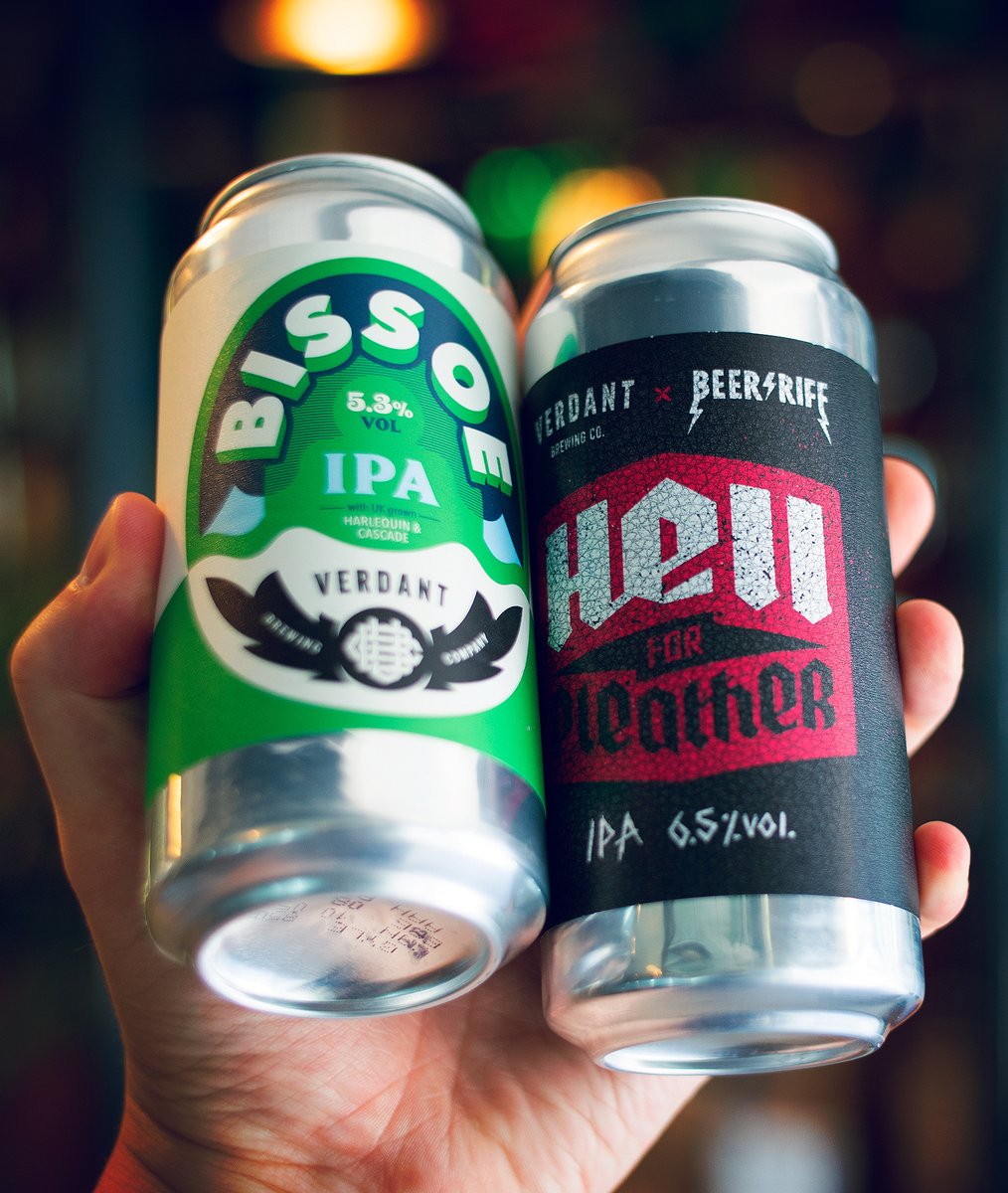 Bissoe is forever yelling at Pleather to turn that damn music down. Two very different IPAs from <a href="/VerdantBrew/">Verdant Brewing Co 🍻</a>, both delicious in their own right!

shop.hopsandcrafts.co.uk/collections/ne…  ✌️🍻