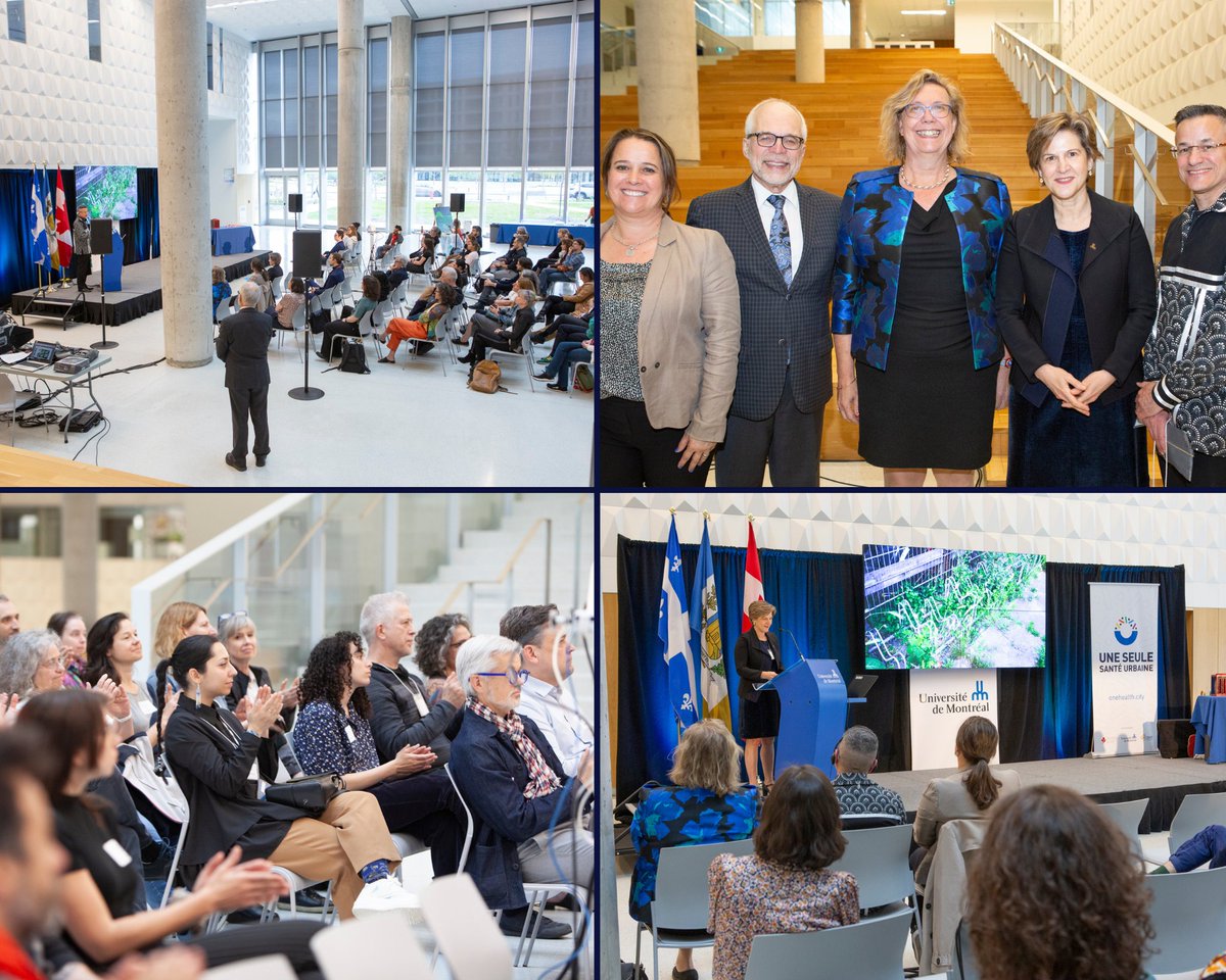 #santéurbaine 🏙️🍃| La Chaire d’excellence de recherche Canada (CERC) en Une seule santé urbaine a été officiellement lancée. Elle est dirigée par la renommée Evelyne De Leeuw, professeure titulaire à l’École de santé publique. 👏 <a href="/evelynedeleeuw/">Evelyne is moving to BlueSky</a>