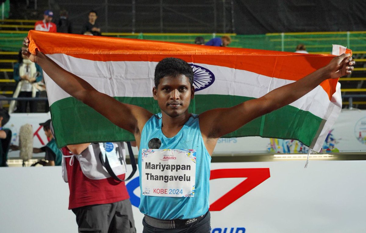 Udhaystalin's tweet photo. Hearty congratulations to Mariyappan Thangavelu for winning the Gold medal in the Men's High Jump T63 Final with a Championship record mark of 1.88m at the World Para Athletics Championships held at #Kobe2024, Japan. 

Wish you reach many more heights!
@189thangavelu https://t.co/TdqPSDsAle