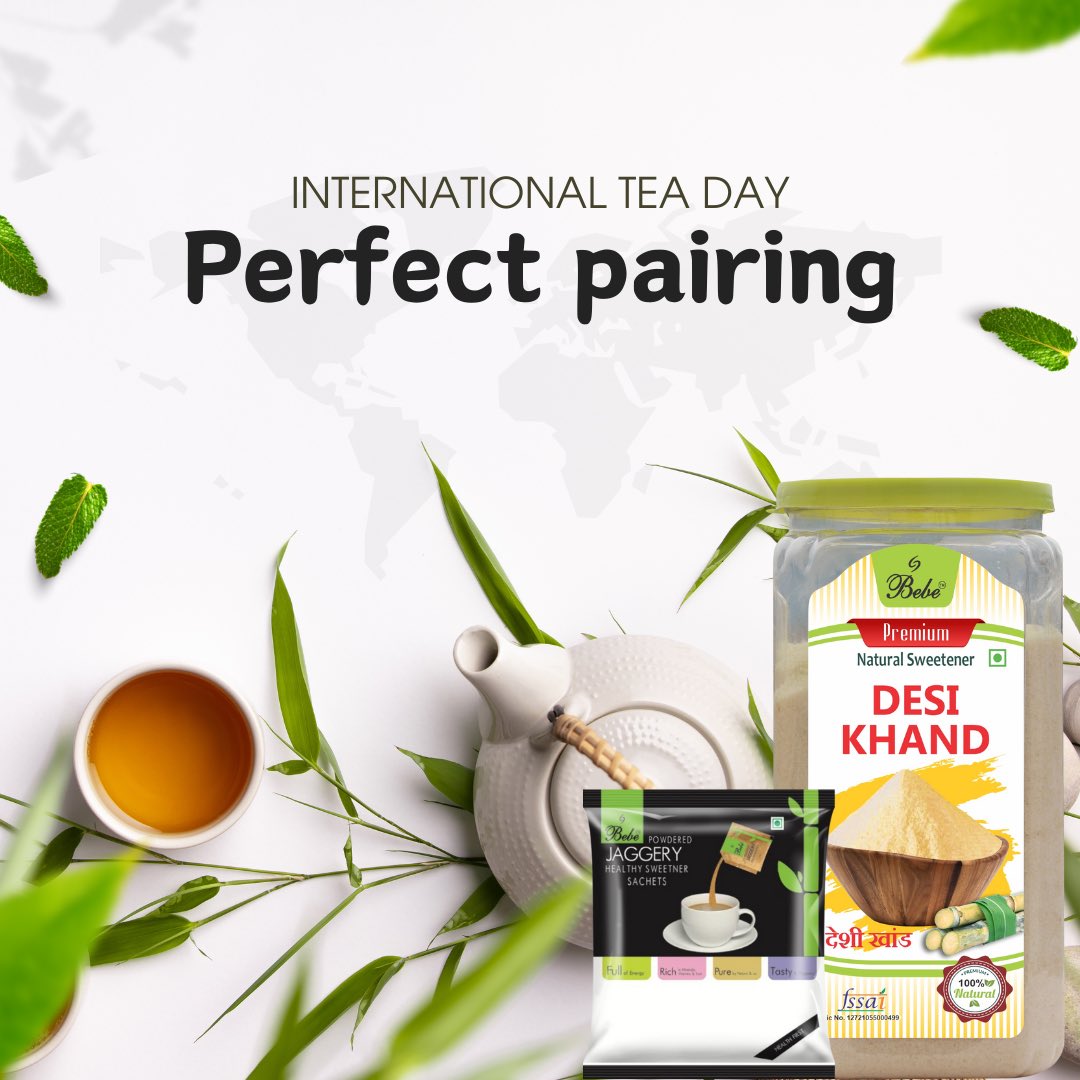 BebeFoods's tweet photo. This International Tea Day, skip the processed sugar and sweeten your cup with jaggery. It's a natural source of iron, calcium, and other minerals, making it the perfect way to boost your tea's nutritional power.

#InternationalTeaDay #HealthyHabits #NaturalSweetener https://t.co/6dKjGBwF8O