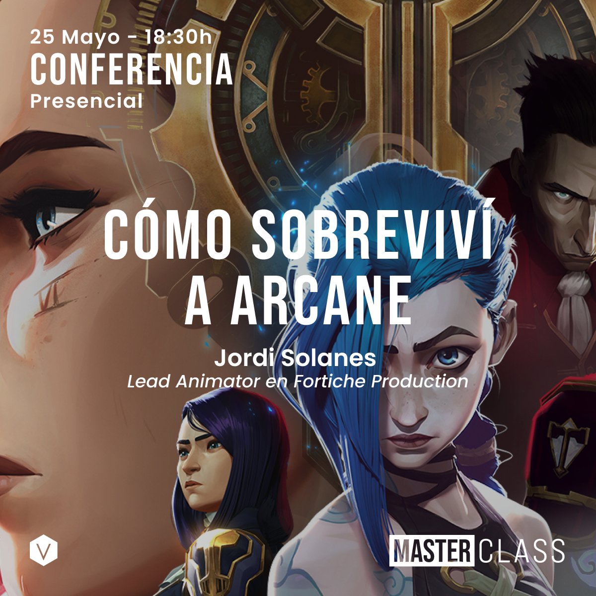 Arcane nos conquistó con la combinación explosiva entre guion y ese estilo  visual tan propio. Jordi Solanes, Lead Animator en @ForticheProd estará en  @VoxelSchool este sábado 25 de mayo a las 18:30h,