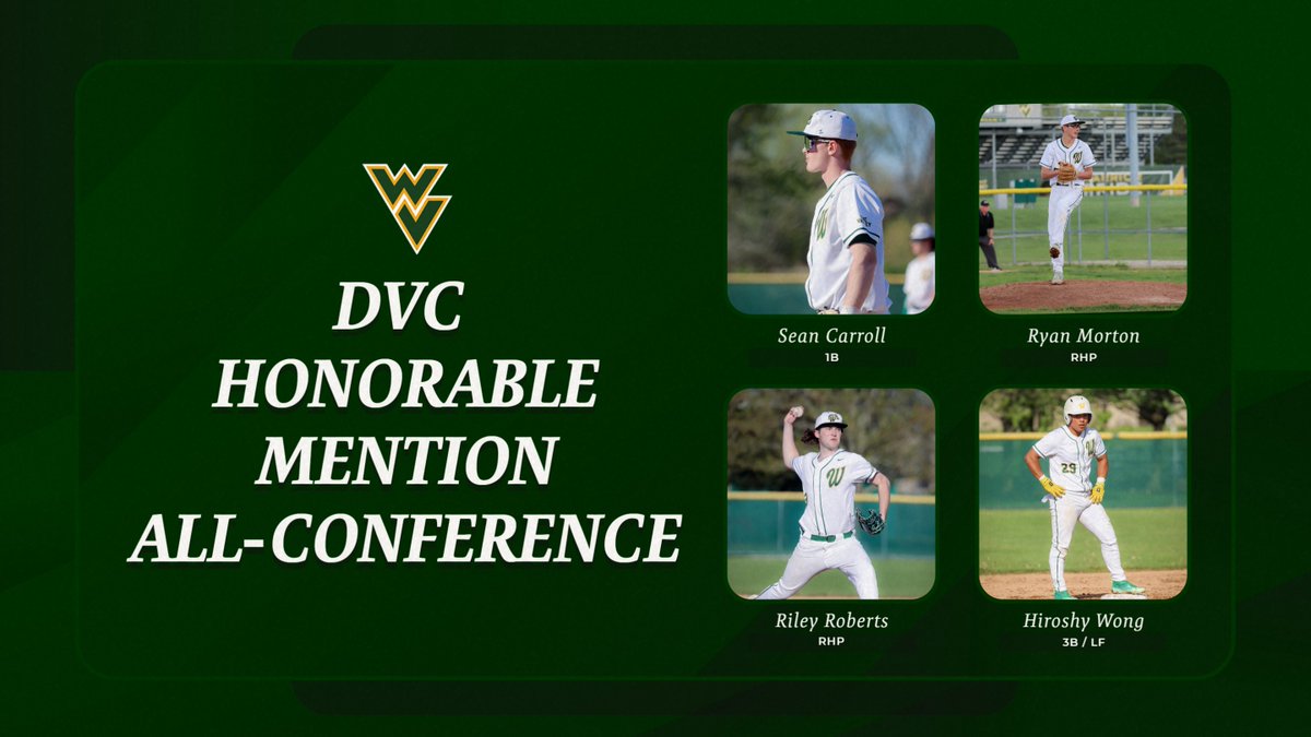 Warrior Baseball (@wvhsbaseball) on Twitter photo Congratulations to <a href="/RileyRoberts31/">Riley Roberts</a> <a href="/sean_carroll13/">sean carroll</a> <a href="/ryan_morton5/">Ryan Morton</a> and <a href="/HiroshyWong/">Hiroshy Wong</a> on earning DVC Honorable Mention All-Conference Recognition Congratulations to <a href="/RileyRoberts31/">Riley Roberts</a> <a href="/sean_carroll13/">sean carroll</a> <a href="/ryan_morton5/">Ryan Morton</a> and <a href="/HiroshyWong/">Hiroshy Wong</a> on earning DVC Honorable Mention All-Conference Recognition