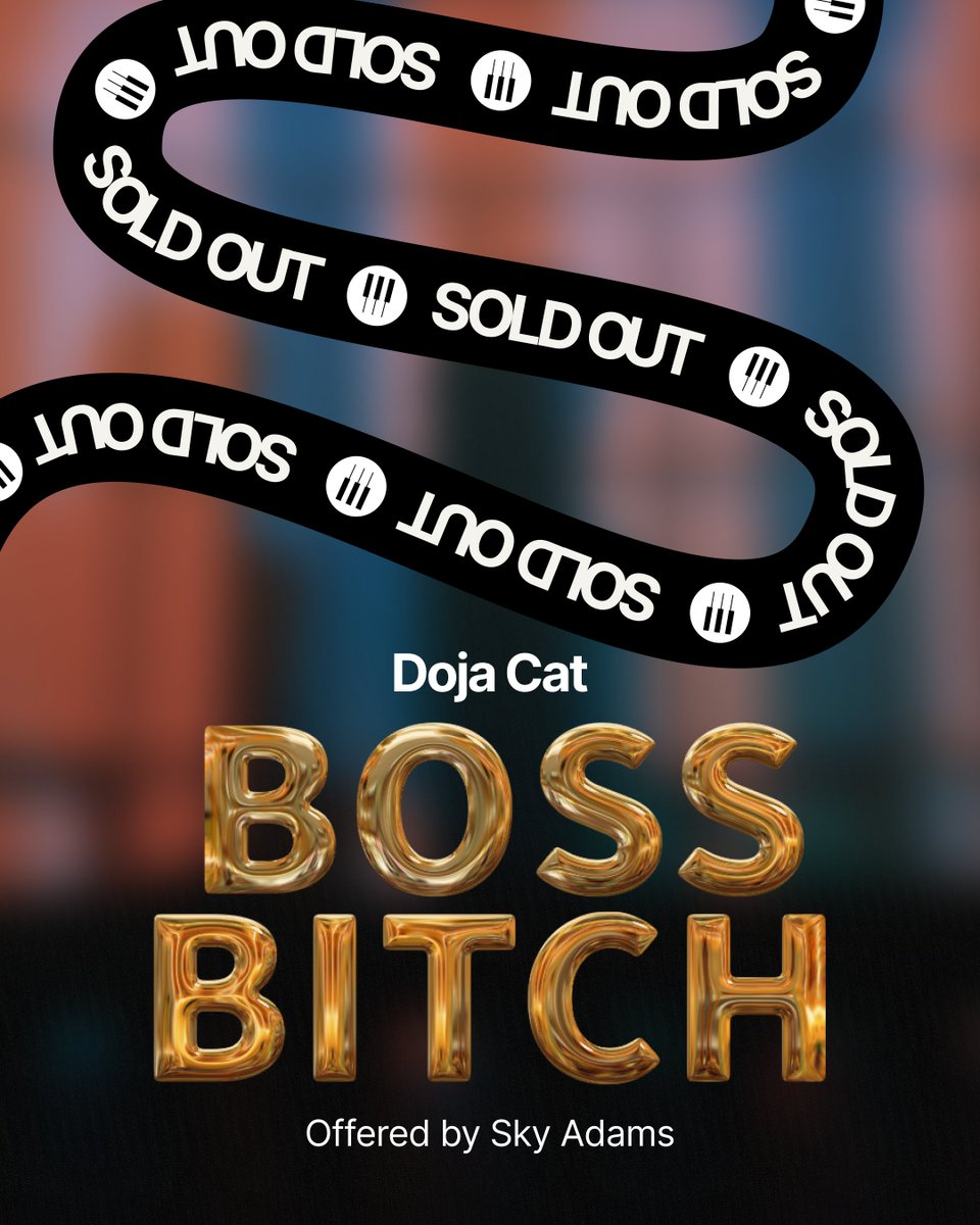 SOLD OUT! The Initial Music Offering for "Boss Bitch" by Doja Cat, offered by Sky Adams, is officially sold out! 🎉 Congratulations to everyone who received shares! Missed your chance? Public trading is now open:
🔗masterexchange.com/boss-bitch-sol…