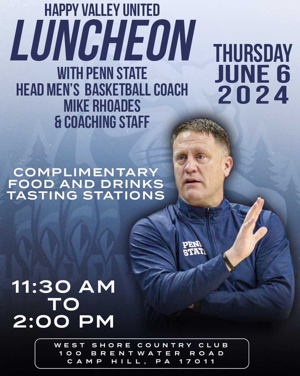 Hey Central PA Nittany Lions! Can't wait to see you all on June 6th! WE ARE