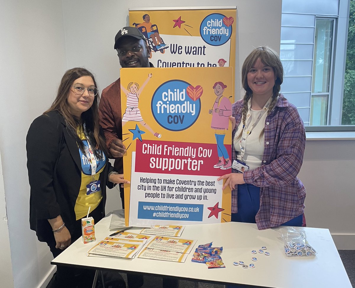 Our Participation Team attended @uniofwarwick for the Annual Fostering Conference today. They informed attendees of the opportunities available for our children and young people,together with updates on our Child Friendly Cov events and projects! 
#Fostering #VirtualSchool