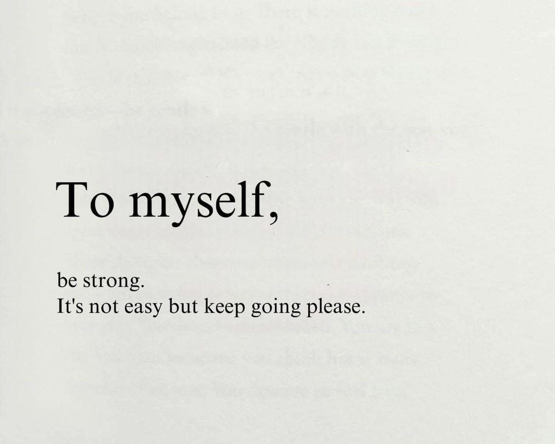 To myself,