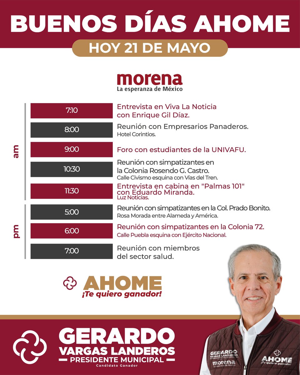 Muy buenos días, ya falta poco para consolidar el 2do. Piso de la #CuartaTransformación, ¡a darle con todo! 🍀🙏🏼🌸🥇🇲🇽