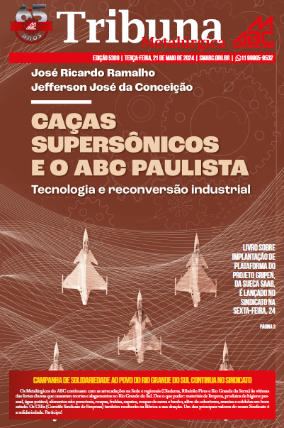 smabc's tweet photo. Lançamento do livro "Caças Supersônicos e o ABC Paulista" é destaque na capa da Tribuna Metalúrgica desta terça-feira (21).

Confira e compartilhe: 
https://t.co/We5xlPWbA0 https://t.co/aByAOpZxsP