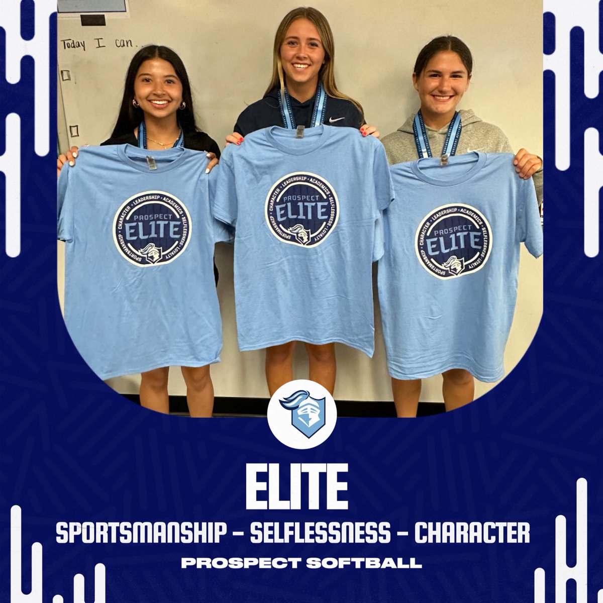 Congratulations to our last three #ELITE medallion winners this season!!! Gabby - Sportsmanship Molly - Selflessness Evie - Character #NoworNever @KnightsofPHS @PHS_A_Boosters @ScottMcD_PHS