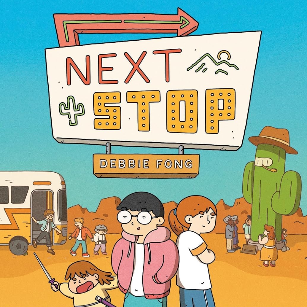 A cactus petting zoo? A magical lake? Will any of these quirky roadside attractions help Pia get through a recent family tragedy? Check out this week's Butler Bookshelf, featuring Debbie Fong's Next Stop, a middle grade graphic novel. butlerspantry.org/2024/05/21/but… @debbiefongdraws