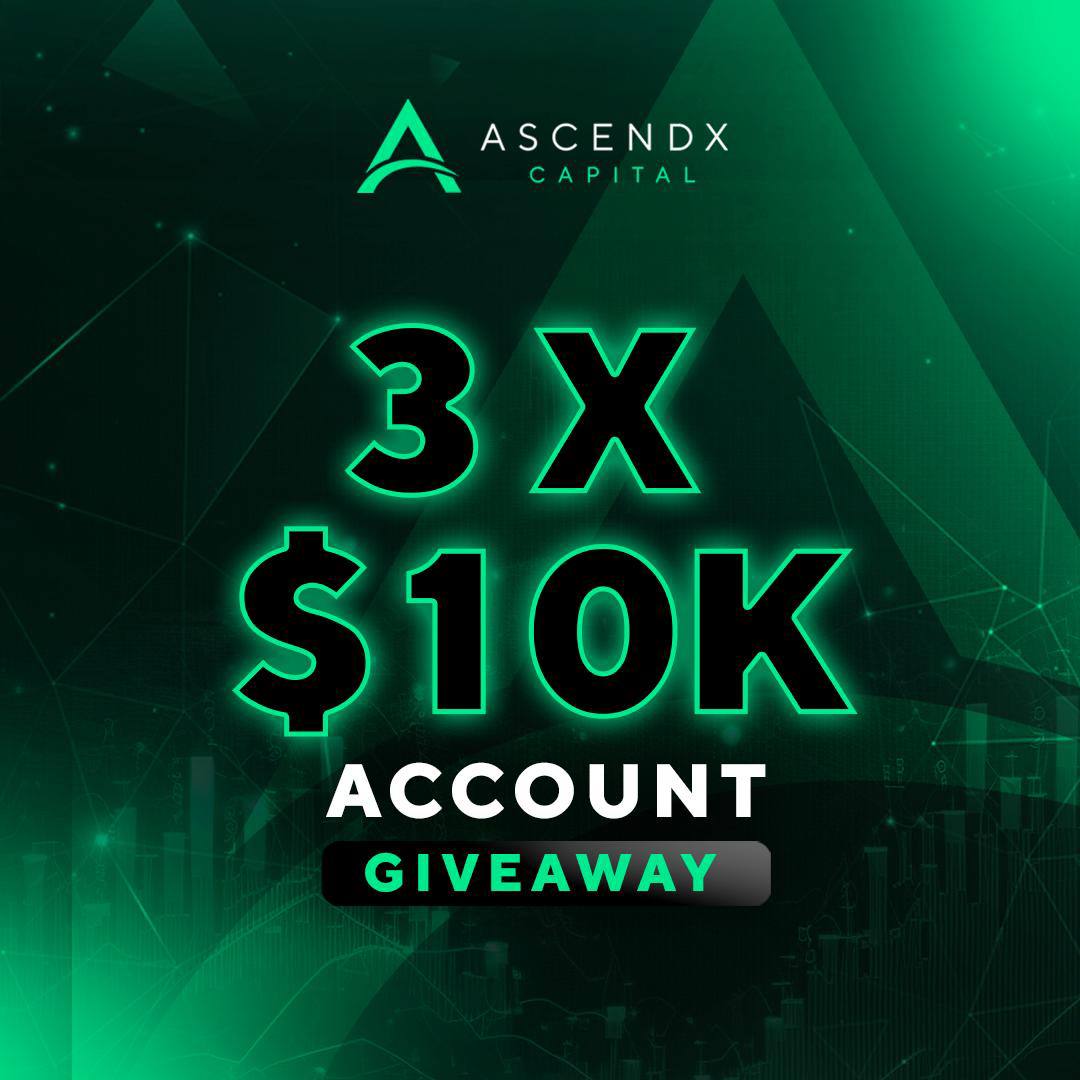 🎁 GIVEAWAY! 🎁 🔸3 X $10K 2- Step Accounts🔸 3 Simple Steps:- 🔰 Follow - @AscendxCapital, @AscendxJames and @P7anX 🔰 Like & Retweet - Last 3 Post of @AscendxCapital 🔰 Like and Repost this post and Tag 3 Friends Good Luck! 🖤💚