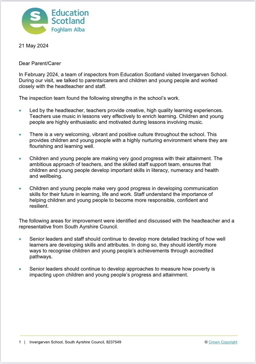 Invergarven School tweet media