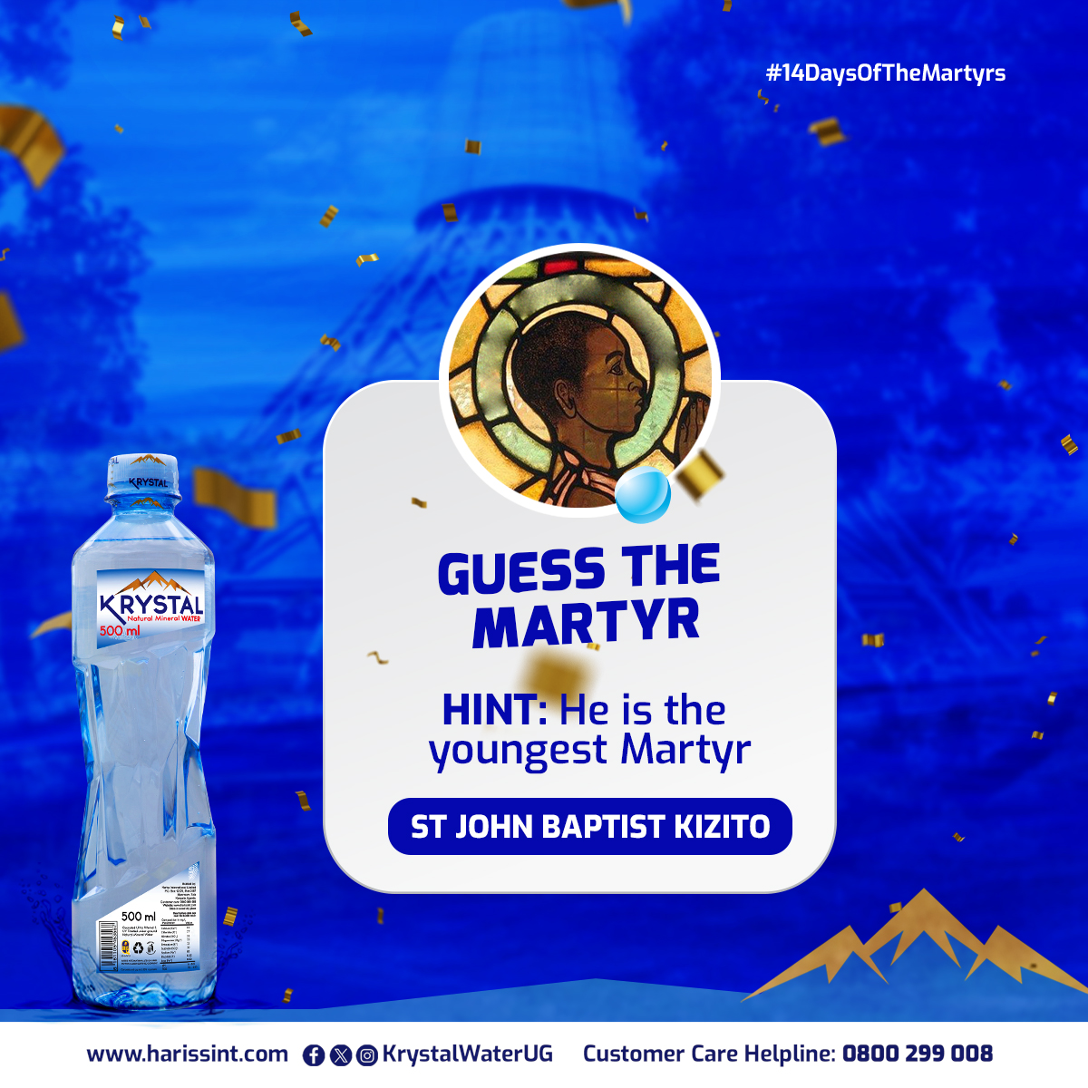 Congratulations, @Ebonggerald12! 🎉🎊 You are today's winner of the martyrs' trivia. Don't miss our trivia tomorrow for a chance to be the next lucky winner! #14DaysOfTheMartyrs #UgandaMartyrs