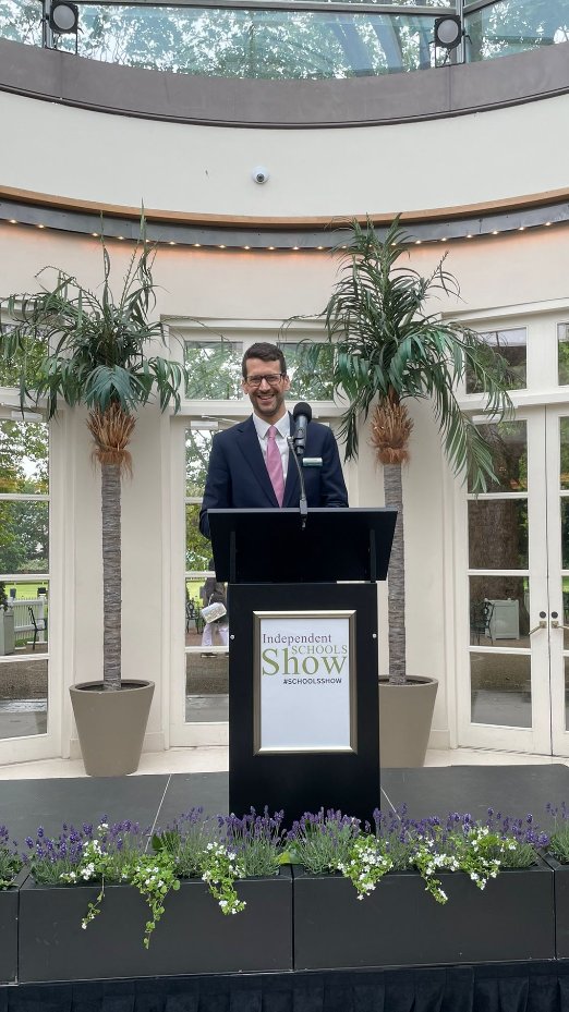 Exciting to see Mr Wilkins representing Queen's at the Independent Schools Show event this afternoon, presenting on the admissions process.