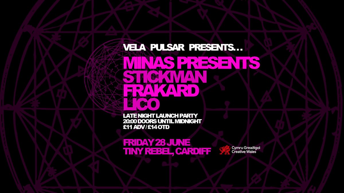 Don't miss the Vela Pulsar (<a href="/velapulsarfest/">Vela Pulsar</a>) launch party at <a href="/TinyRebelCdff/">Tiny Rebel Bar Cardiff</a> with Stickman (@stickmanbanduk), Frakard (<a href="/Frakardofficial/">Frakard</a>) and more! ⚡️

Get your tickets for the launch party and the festival here: bit.ly/3QT66m6