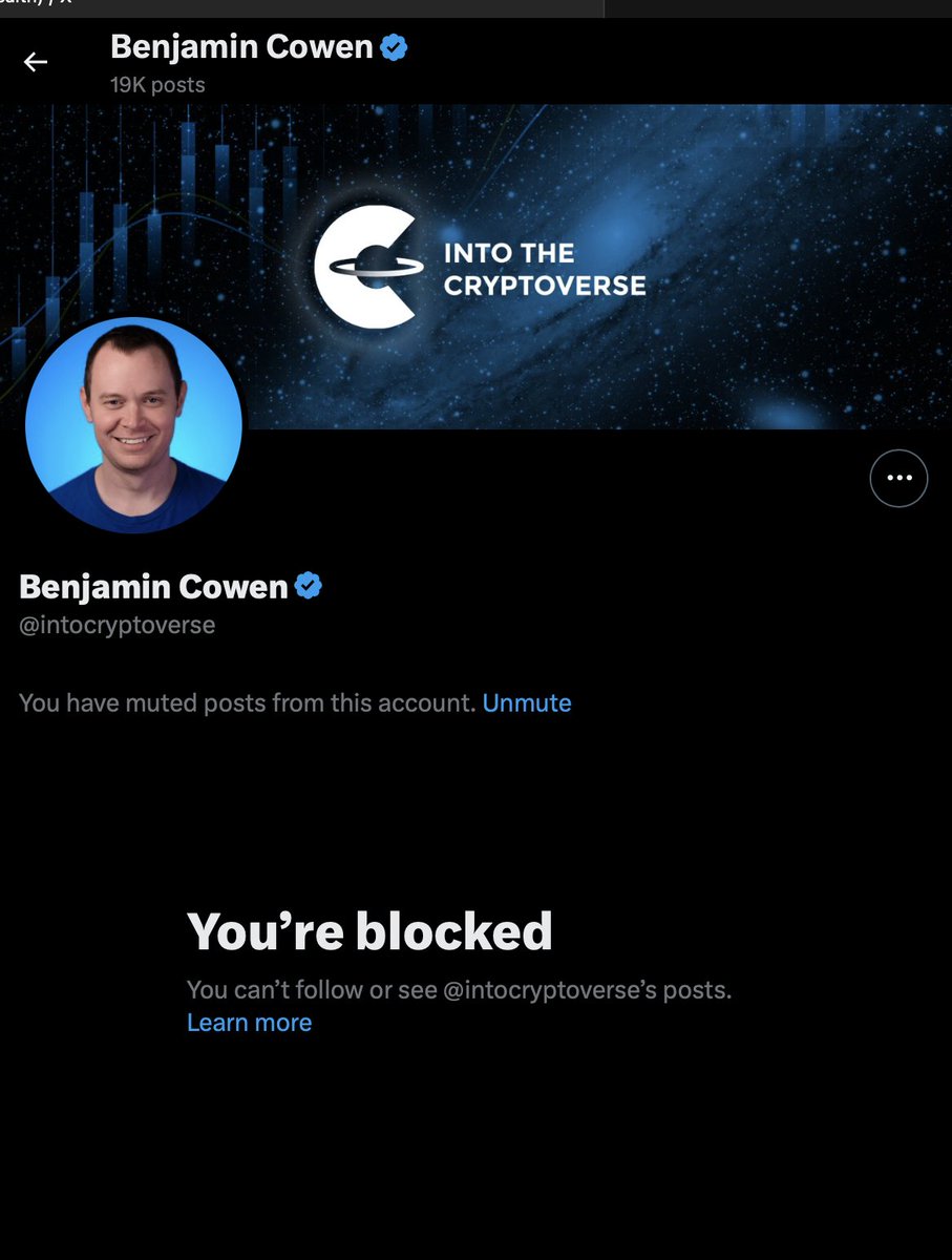 Didn't even realise this clown blocked me..

One of the worst analysts around...

#crypto #btc