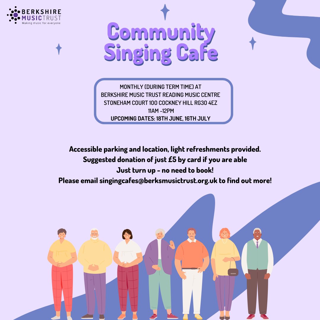 Join us at our new monthly Community Singing Cafe and bring the community together for a sing and a cuppa. Let’s get together, have a chat and improve our health at the same time.

No need to book, just turn up! (see post for further details)