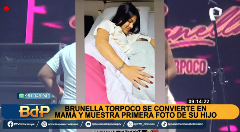 PTV_Noticias's tweet photo. #BDP #EnVivo | ¡YA ES MAMÁ! #BrunellaTorpoco celebra que ya es madre compartiendo la primera foto de su bebé 
Míranos EN VIVO ► https://t.co/gj7lGwGLNU 
#PanamericanaTelevisión Rocío Miranda https://t.co/kjeySHuHZD
