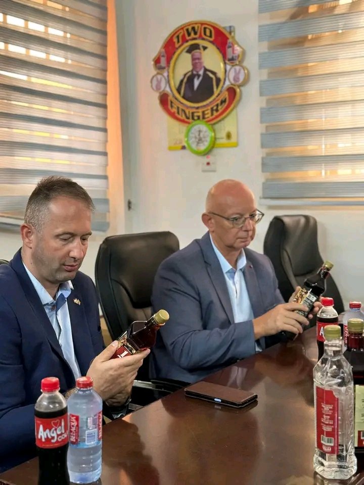 EmpiresNtakor's tweet image. Pictures: Hungarian Ambassador to Ghana,  H.E Tamas Feher Visits Angel Group of Companies Limited.

#ABNGhana #Nationsblogger #AdonkoNextLevel #angelcola