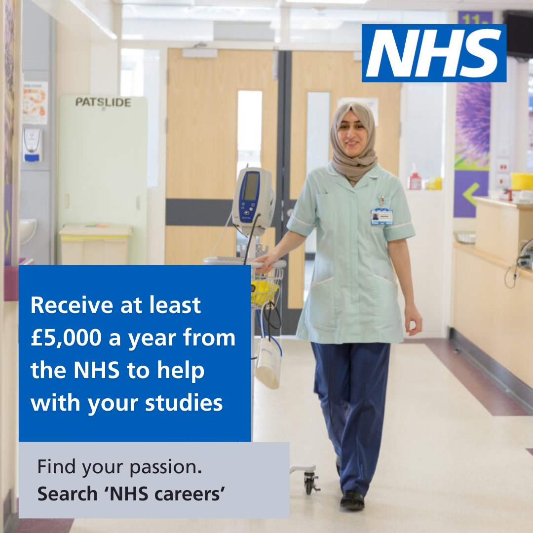 You could get at least £5,000 a year to help with your studies. And the best bit? You don't have to pay it back. Find out more about the financial support available through the NHS. Visit healthcareers.nhs.uk/career-plannin… #NHScareers
