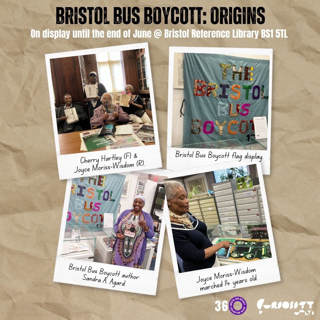 ‘The Bristol Bus Boycott: Origins’ on display at Bristol Central Library until the end of June. This exhibition celebrates the resistance and resilience of many of those involved in the most successful, black-led protest in UK history. Curated by CuriosityUnLtd.com 🧵…
