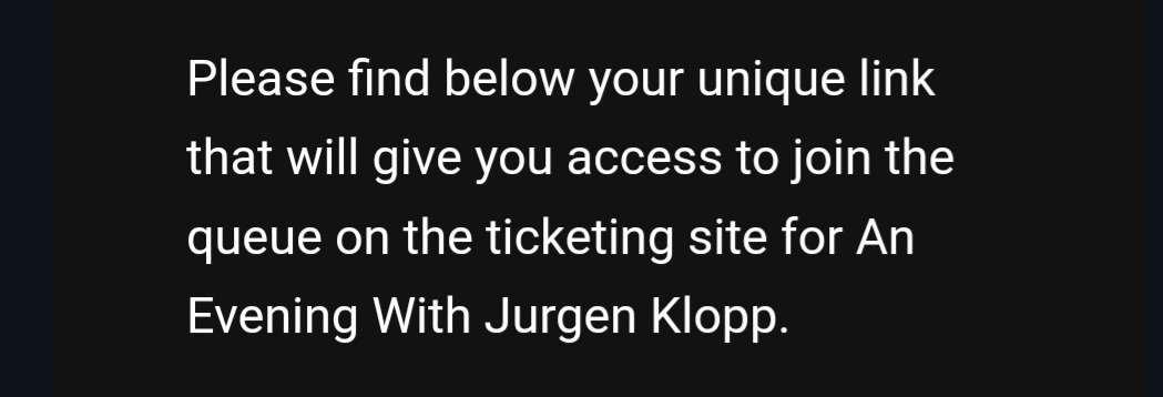 I wasn't expecting to get access for the evening with Jurgen Klopp next week so forked out on hospitality tickets...