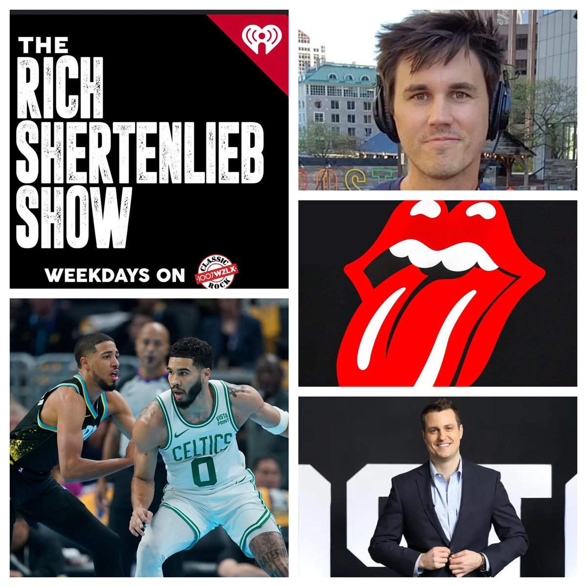 This morning on The Rich Shertenlieb Show:
- <a href="/MikeGiardi/">Mike Giardi</a> gives us the latest from Patriots OTAs and Drake Maye
- The great <a href="/MattWBZ/">Matt Shearer</a> in studio
- <a href="/TomGilesNBCS/">Tom Giles</a> previews Celtics / Pacers
- Rolling Stones tickets at 7:30AM and 8:30AM and more!