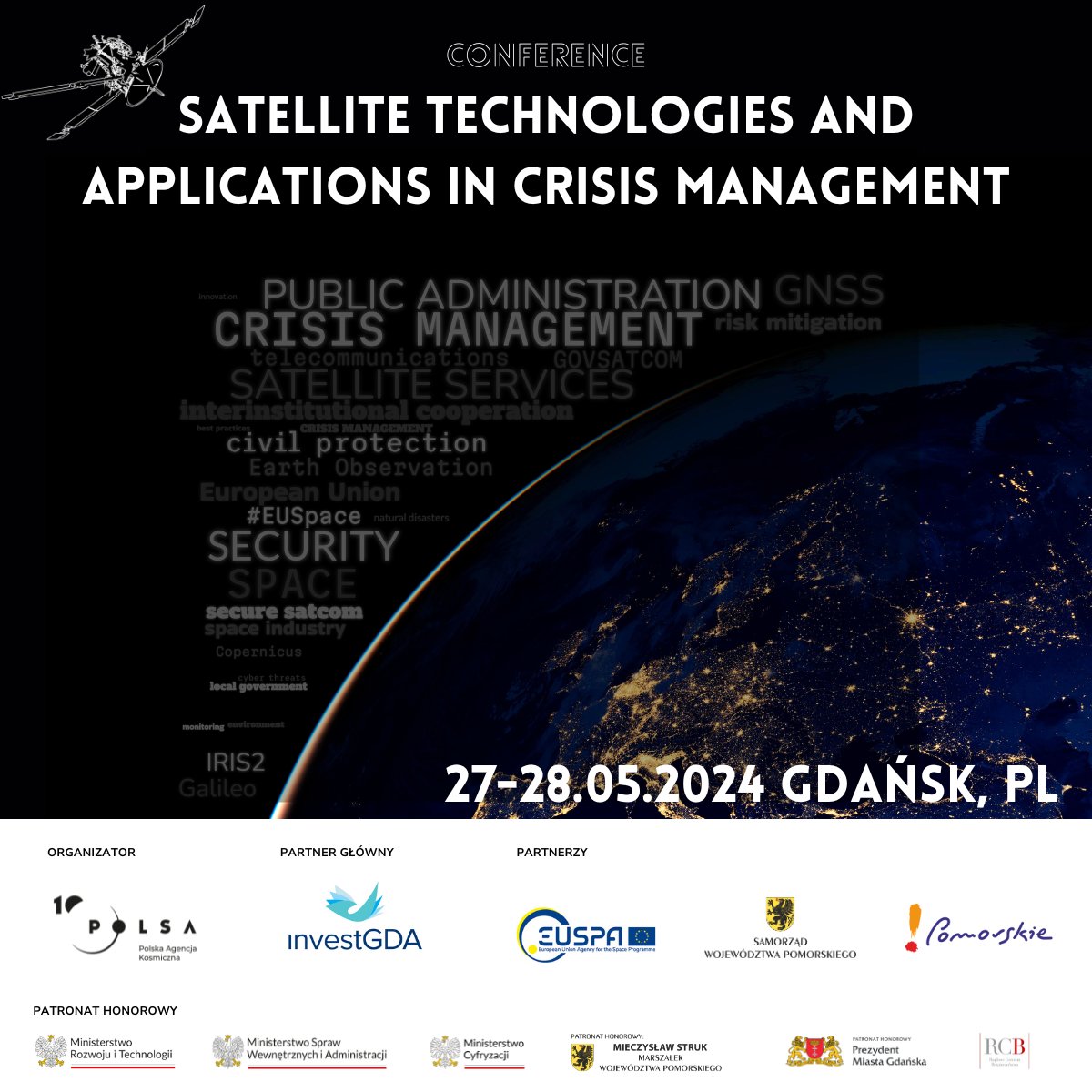 POLSA_GOV_PL's tweet photo. Threats to social security, economy & environment pose a challenge for #publicadministration in terms of #crisismanagement 🚨
#Sattech📡 #EO, #SatCom, #GNSS, provide dedicated products & services to be presented & discussed at #conference Join us online⏩ https://t.co/IYt1czBoz1 https://t.co/Xcgrg5l471