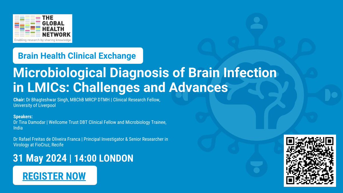 10 DAYS LEFT! FREE Clinical Exchange Workshop 🗓️31st May, 2pm GMT Join @b5ingh, Dr Tina Damodar, and Dr Rafael Freitas de Oliveira Franca as they share their expertise. Register 👇 braininfectionsglobal.tghn.org/clinical-excha…