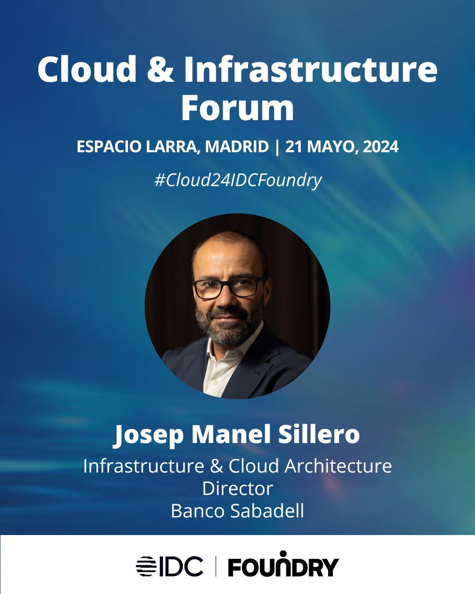 Nueva mesa redonda en la jornada de hoy, esta vez la componen: Valentino Gallo, #CIO en #Gransolar Group; Tony Rodríguez, Head of cloud (US and EU) en @ferrovial_es; y Josep Manel Sillero, Infra. & Cloud Architecture Dir. en @BancoSabadell. #Cloud24IDCFoundry #Cloudcomputing