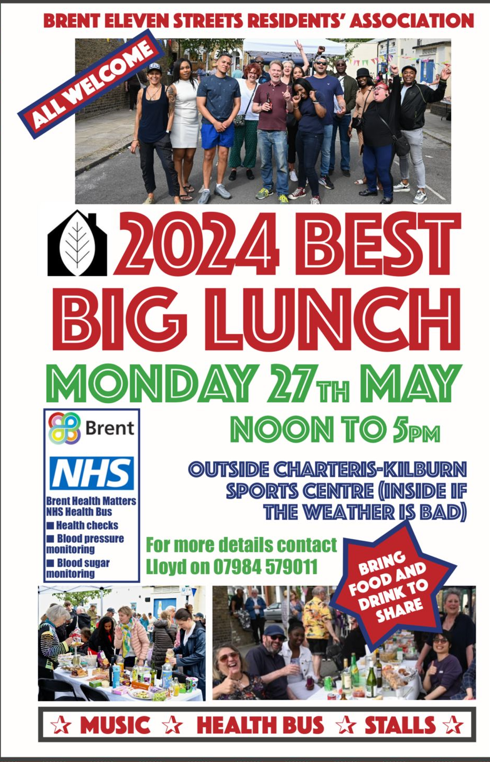 📅Monday 27 May 🕛12pm - 5pm 📌Charteris Sports Centre 🧑‍🍳Bring food and drink to share with your community at the BEST BIG LUNCH hosted by Charteris Sports Centre. Look out for Brent Health Matters who will be offering FREE NHS health checks.💙