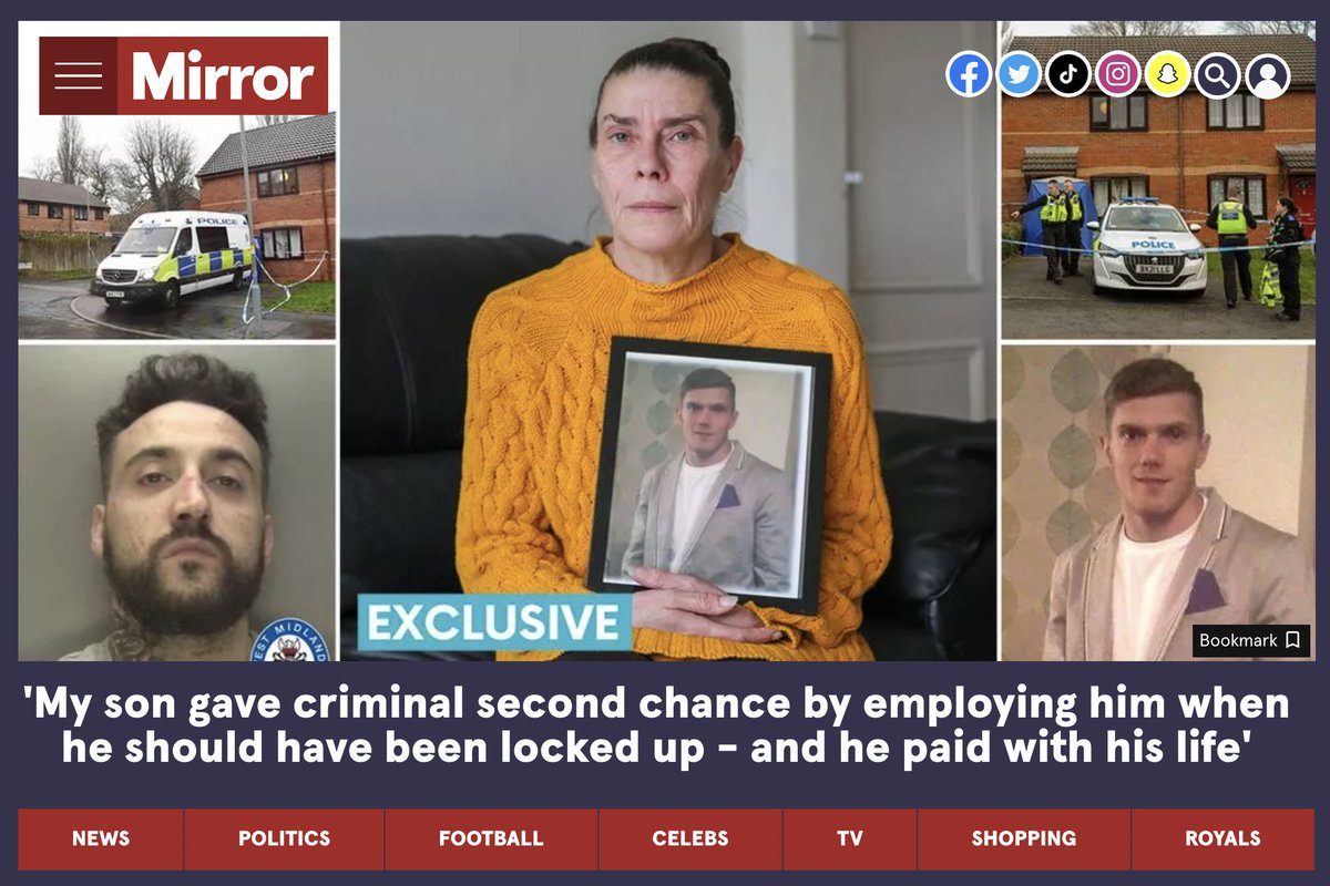 EXCLUSIVE for @DailyMirror - 'My son's killer should have been in jail - authorities have blood on their hands' mirror.co.uk/news/uk-news/m… 🖋️ @JacobAD82 📷 @JoeWalshePhoto / @SWNS