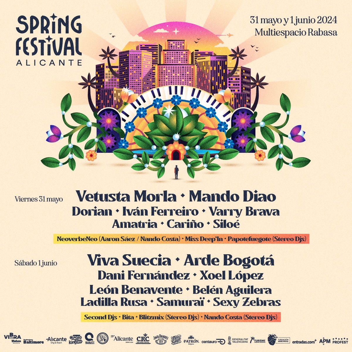 Escuchar tu canción favorita con Alicante de fondo 💫

#SpringFestival2024 - 31 de mayo y 1 de junio📌