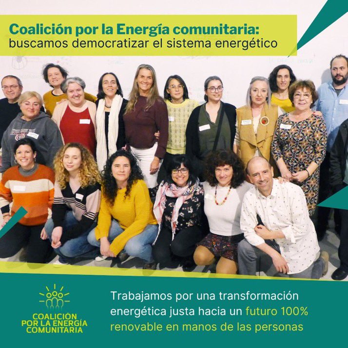🌞🔌¿Ya conoces la #CoaliciónEnergíaComunitaria?

☀️Energía Bonita forma parte de este colectivo junto a otras entidades y #comunidadesenergéticas

Nos hemos unido para reivindicar un modelo energético renovable en manos de las personas #EnergíaComunitaria coalicionenergiacomunitaria.org