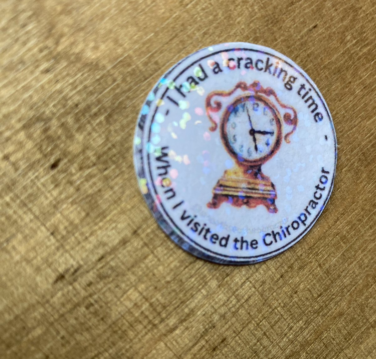 Actually delighted my chiropractor now gives out stickers