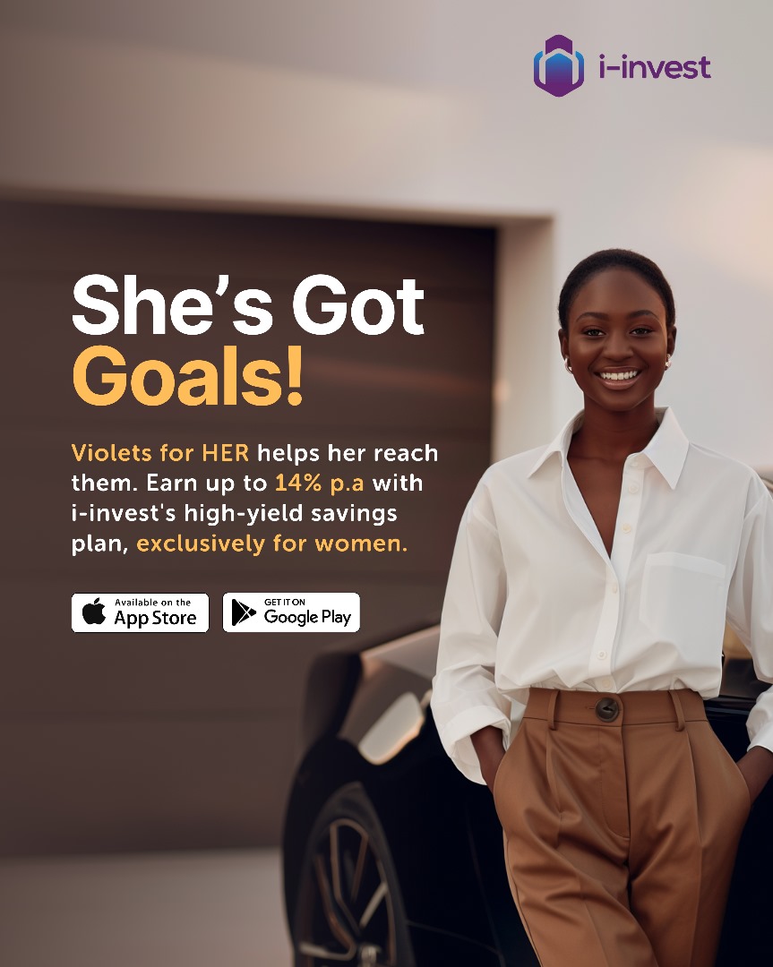 With Violets for HER, your goals are within reach. Download i-invest from Google Play Store or App Store now. #Sterling #iinvest #VioletForHer