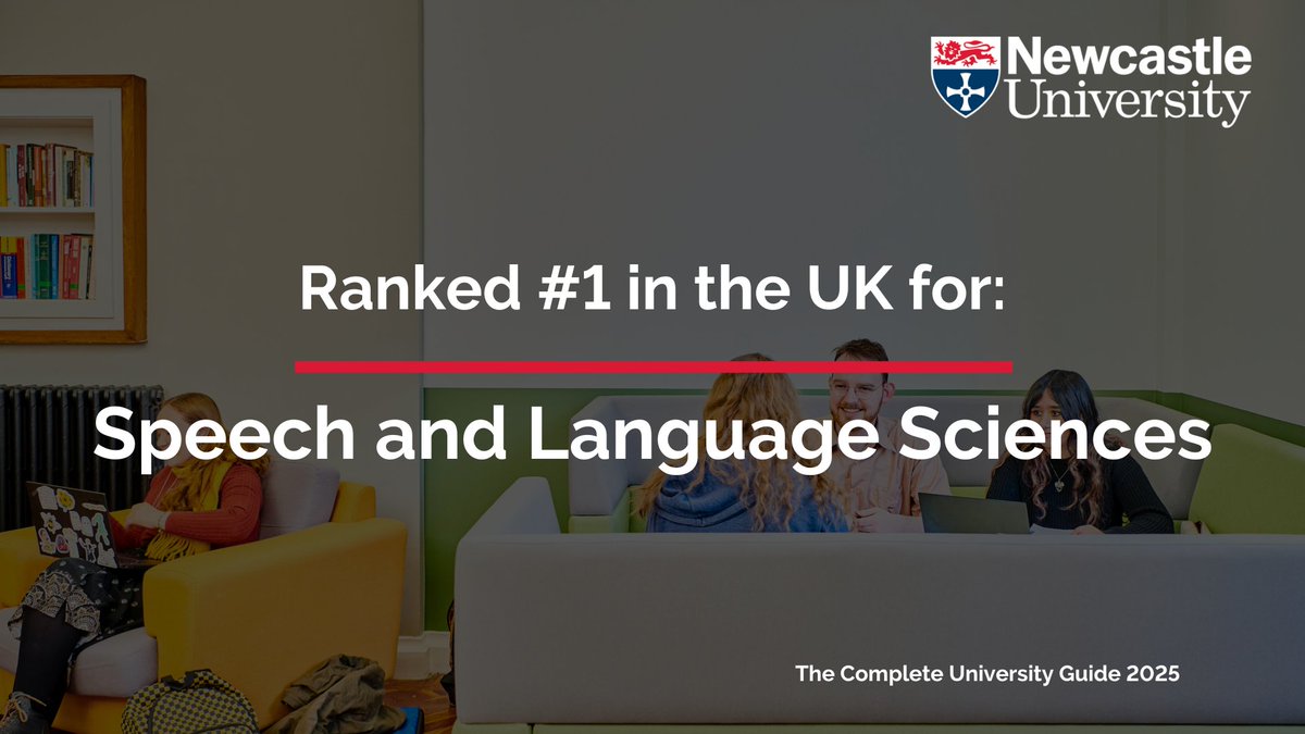 A super achievement for our Speech and Language Sciences colleagues who rank NUMBER ONE in the UK in the @compuniguide 2025 🥳 Learn about these programmes at undergraduate, postgraduate and research level, here: bit.ly/4bJKAIz