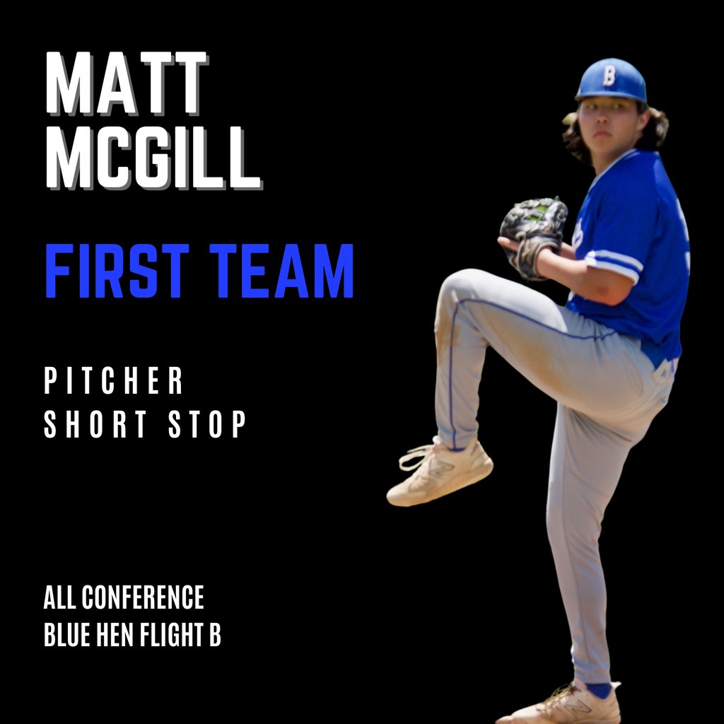 BHSBaseballDogs's tweet photo. Congratulations to all the Dawgs who were selected to the 2024 Blue Hen Flight B All-Conference Team.

#GoBulldogs // #BHSBulldogsBaseball https://t.co/dofU7jelru