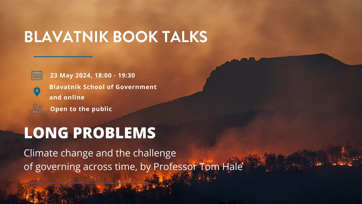 BlavatnikSchool's tweet photo. 📚 This Thursday join @thomasnhale as he talks about his new book, Long Problems. Discover how we can govern across time. #Sustainability #FutureThinking #LongProblems
📅 May 23, 18:00 BST
🌐 Register for free today: https://t.co/Or2Uk0WaH9 https://t.co/5SRBOWwGYA