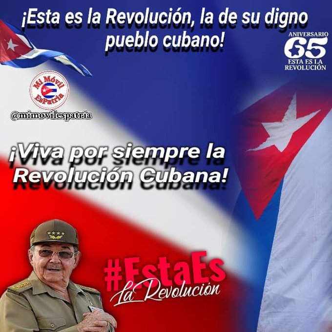 ❤🇨🇺 Nuestra Revolución tiene respaldo de su pueblo, es fuerte, está alerta, es invencible. 🔵🔴⚪ #EstaEsLaRevolución 🇨🇺
