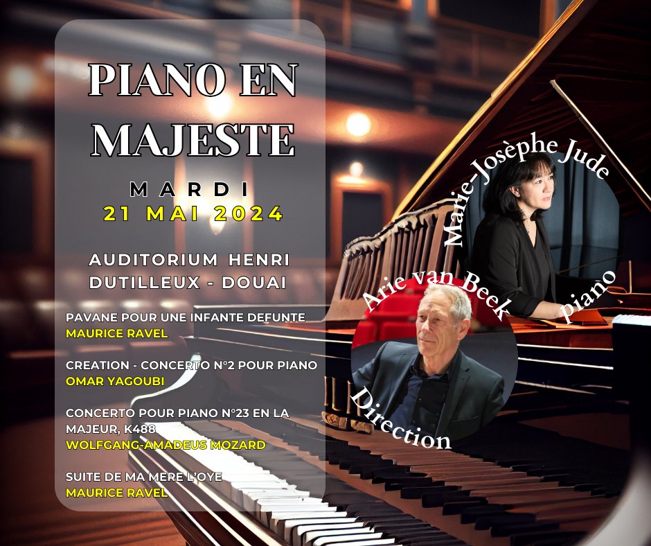 Orchestre_Douai's tweet photo. Vous vous demandez quoi faire à #Douai ce soir ?
Ce soir, Mardi #21mai2024, venez assister au #concert "Piano en Majesté" interprété à l'Auditorium Henri Dutilleux qui sublimera les #Resistantes de la #SecondeGuerreMondiale grâce à une œuvre d'Omar Yagoubi nommée "Resistance". https://t.co/zzZcdenKAk