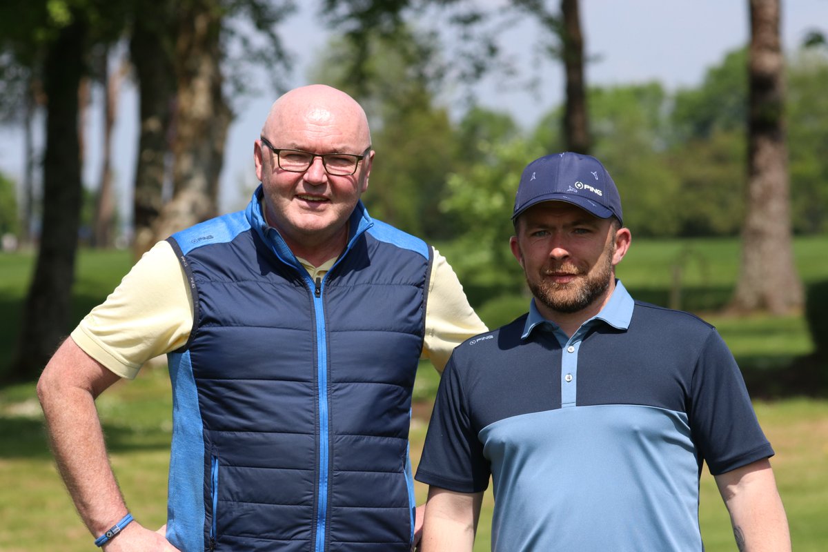 Douglas Competitions Secretary, Ger Buckley, and Garry Murphy of @amateur_info keeping an eye on proceedings during Round 2 of last Sunday's Senior Scratch Cup, sponsored by Golf STRONG. @HartnettShane @eamongolf @jackahearne