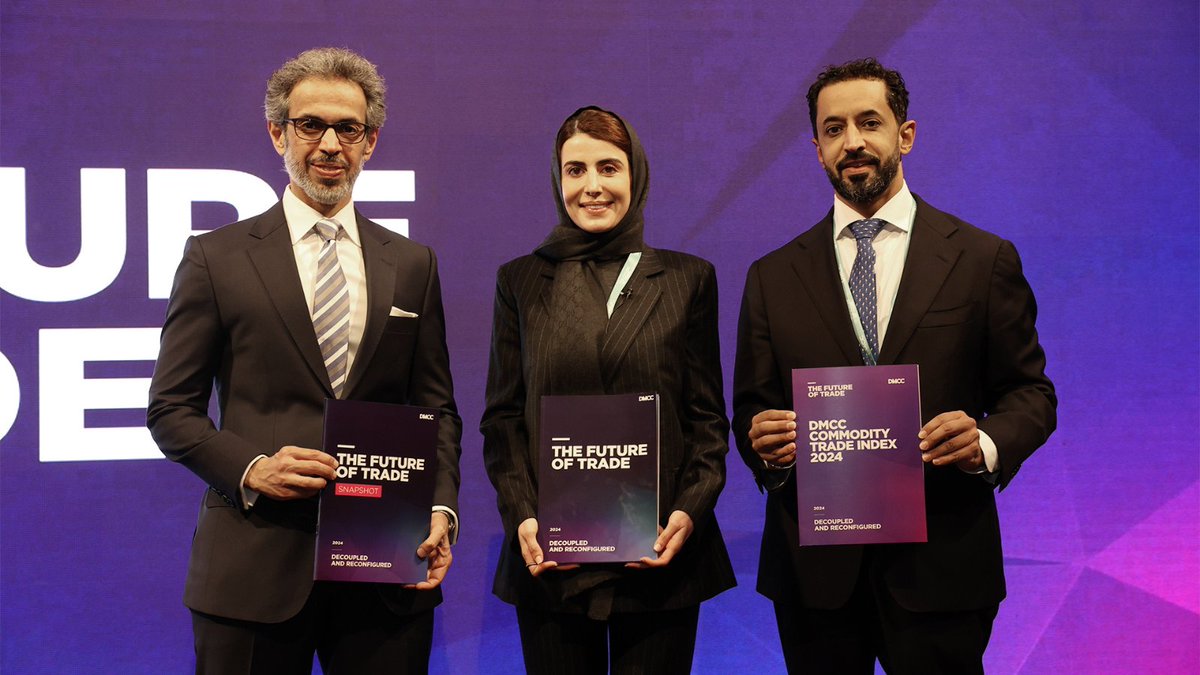 DMCC has unveiled its flagship thought leadership Future of Trade 2024 report in #London today, which predicts a significant transformation in #globaltrade, characterised by #regionalisation, #AI adoption and #sustainability. With the emergence of new #trade blocs and global