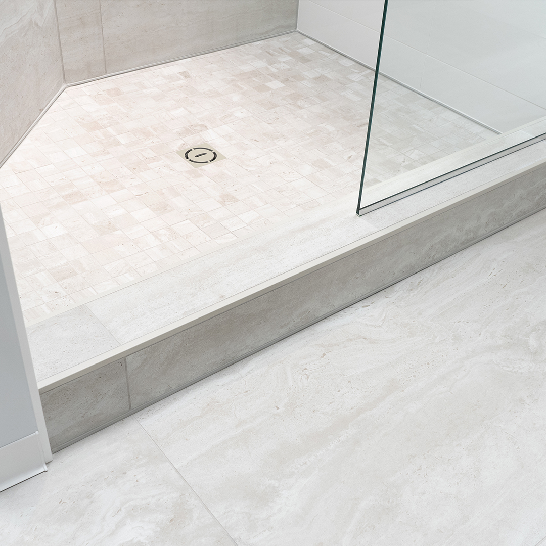 schluterNA's tweet photo. Explore the ideal complement for your tiles with the new TRENDLINE color options. This is the new Ivory finish available for our STYLE drain grates and shelves.
#schluter #tileshower #bathroomrenovation #tiletrim https://t.co/2u84PMiF6U