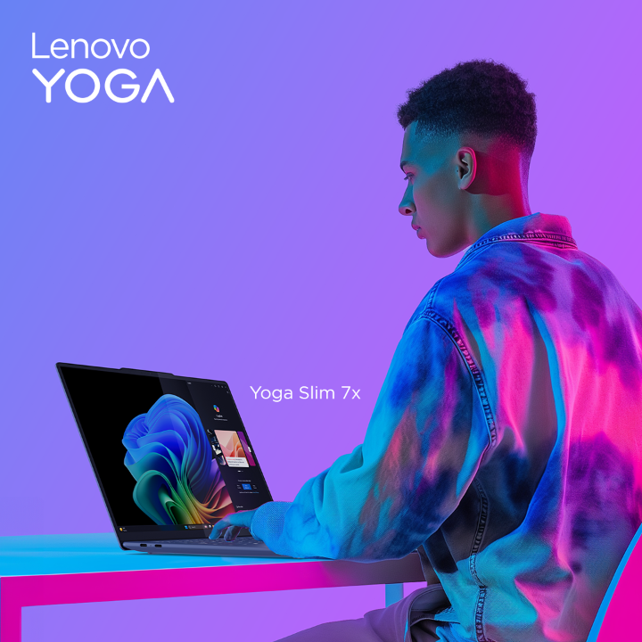Level up your creativity with next-gen AI experiences on the new Lenovo Yoga Slim 7x, a Copilot+ PC powered by Snapdragon X Elite processor. Learn more at lnv.gy/3ylb0ll.