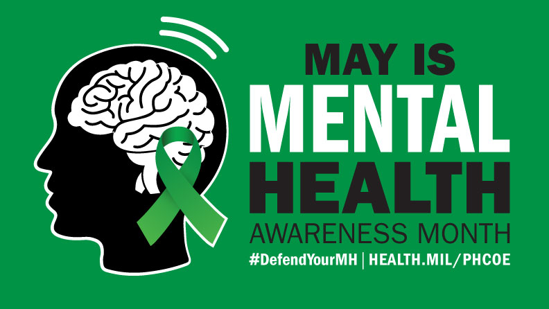 usagfortwalker's tweet photo. May is Mental Health Awareness Month. Protecting, optimizing, and defending our mental health is vital to our well-being and the readiness of our military force. #DefendYourMH #DefensePublicHealth https://t.co/Gm2GyyjoTC https://t.co/pXdfBbkIqB
